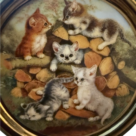Bradford Editions Kitten Porcelain Ornaments “Prairie Frolic” & “Meadow Musings” - Picture 3 of 10